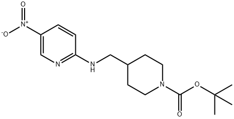 tert-Butyl 4-[(5-nitropyridin-2-ylamino)methyl]piperidine-1-carboxylate Structure