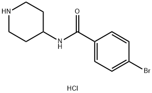 4-Bromo-N-(piperidin-4-yl)benzamide hydrochloride Structure