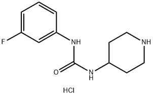 1-(3-Fluorophenyl)-3-(piperidin-4-yl)urea hydrochloride Structure