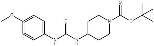 tert-Butyl 4-[3-(4-methoxyphenyl)ureido]piperidine-1-carboxylate Structure
