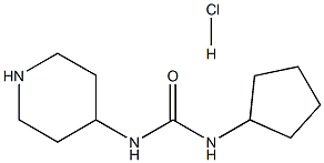 1-Cyclopentyl-3-(piperidin-4-yl)urea hydrochloride Structure