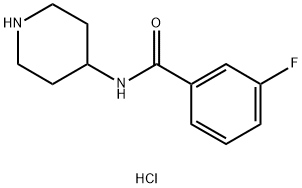 3-Fluoro-N-(piperidine-4-yl)benzamide hydrochloride Structure