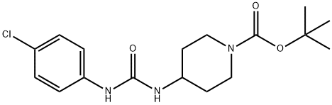 tert-Butyl 4-[3-(4-chlorophenyl)ureido]piperidine-1-carboxylate Structure