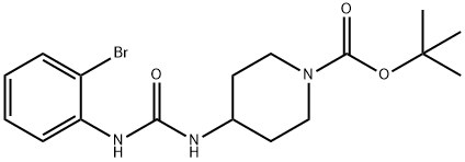 tert-Butyl 4-[3-(2-bromophenyl)ureido]piperidine-1-carboxylate Structure