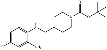 tert-Butyl 4-[(2-amino-4-fluorophenylamino)methyl]piperidine-1-carboxylate Structure
