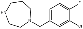 1-[(3-chloro-4-fluorophenyl)methyl]-1,4-diazepane 구조식 이미지