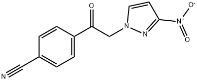 4-[2-(3-nitro-1H-pyrazol-1-yl)acetyl]benzonitrile 구조식 이미지