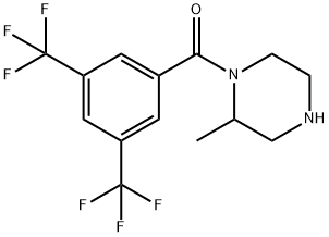 1-[3,5-bis(trifluoromethyl)benzoyl]-2-methylpiperazine 구조식 이미지