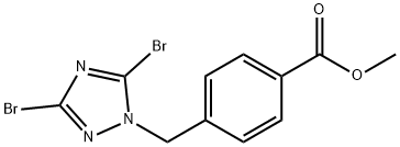 methyl 4-[(3,5-dibromo-1H-1,2,4-triazol-1-yl)methyl]benzoate Structure