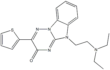 5-[2-(diethylamino)ethyl]-2-thiophen-2-yl-[1,2,4]triazino[2,3-a]benzimidazol-3-one Structure