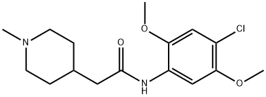 N-(4-chloro-2,5-dimethoxyphenyl)-2-(1-methylpiperidin-4-yl)acetamide Structure