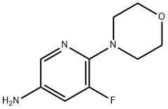 5-Fluoro-6-morpholin-4-yl-pyridin-3-ylamine 구조식 이미지