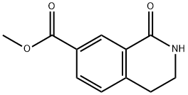 7-Isoquinolinecarboxylic acid, 1,2,3,4-tetrahydro-1-oxo-, methyl ester 구조식 이미지