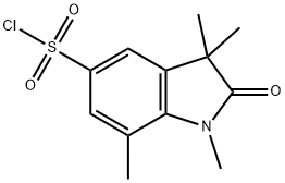 1,3,3,7-tetramethyl-2-oxo-indoline-5-sulfonyl chloride Structure