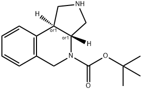 Trans-1,2,3,3A,5,9B-Hexahydro-Pyrrolo[3,4-C]Isoquinoline-4-Carboxylic Acid Tert-Butyl Ester 구조식 이미지