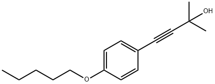 3-Butyn-2-ol, 2-methyl-4-[4-(pentyloxy)phenyl]- 구조식 이미지