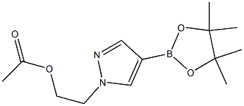 2-(4-(4,4,5,5-Tetramethyl-1,3,2-dioxaborolan-2-yl)-1H-pyrazol-1-yl)ethyl acetate Structure