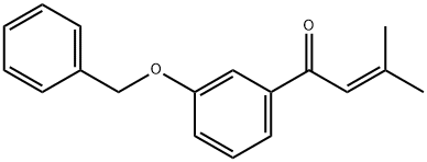 2-Buten-1-one, 3-methyl-1-[3-(phenylmethoxy)phenyl]- Structure