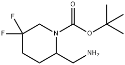 tert-butyl 2-(aminomethyl)-5,5-difluoropiperidine-1-carboxylate 구조식 이미지