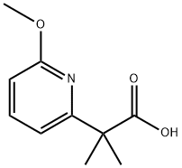 2-(6-Methoxypyridin-2-yl)-2-methylpropanoic acid 구조식 이미지