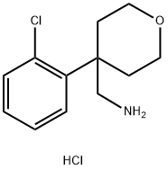 [4-(2-Chlorophenyl)-tetrahydro-2H-pyran-4-yl]methanamine hydrochloride Structure