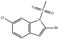 1H-Indole, 2-bromo-6-chloro-1-(methylsulfonyl)- 구조식 이미지