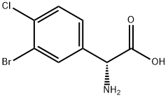 (2R)-2-AMINO-2-(3-BROMO-4-CHLOROPHENYL)ACETIC ACID Structure