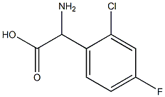 2-AMINO-2-(2-CHLORO-4-FLUOROPHENYL)ACETIC ACID Structure