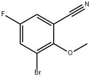 3-Bromo-5-fluoro-2-methoxybenzonitrile 구조식 이미지