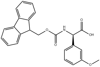 (R)-a-(Fmoc-amino)-3-methoxybenzeneacetic acid 구조식 이미지