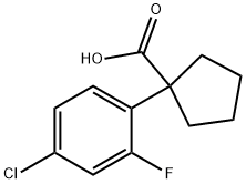 1-(4-chloro-2-fluorophenyl)cyclopentane-1-carboxylic acid 구조식 이미지