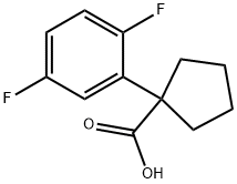 1-(2,5-difluorophenyl)cyclopentane-1-carboxylic acid 구조식 이미지
