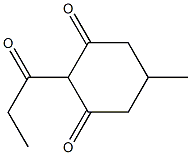 5-methyl-2-propanoylcyclohexane-1,3-dione Structure