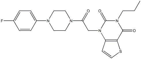 1-[2-[4-(4-fluorophenyl)piperazin-1-yl]-2-oxoethyl]-3-propylthieno[3,2-d]pyrimidine-2,4-dione Structure