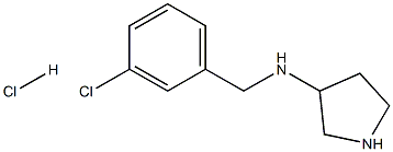 N-(3-CHLOROBENZYL)PYRROLIDIN-3-AMINE HYDROCHLORIDE 구조식 이미지