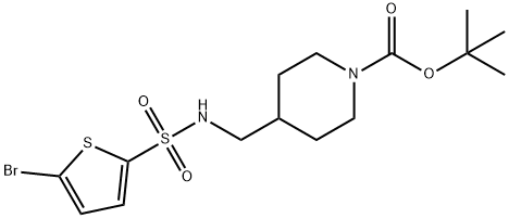 tert-butyl 4-((5-bromothiophene-2-sulfonamido)methyl)piperidine-1-carboxylate Structure