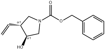 TRANS-BENZYL 3-HYDROXY-4-VINYLPYRROLIDINE-1-CARBOXYLATE Structure