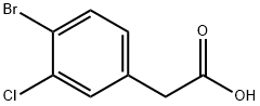 4-Bromo-3-chlorobenzeneacetic acid 구조식 이미지