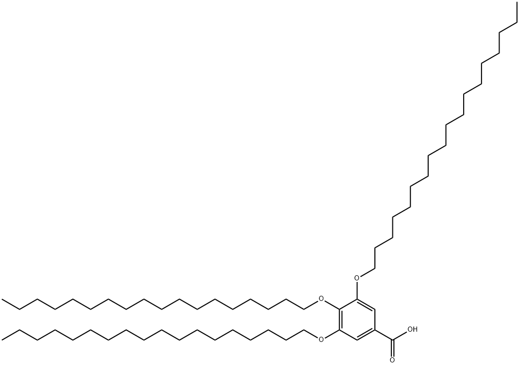 Benzoic acid, 3,4,5-tris(octadecyloxy)- Structure