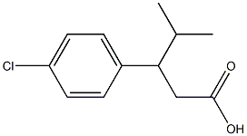 3-(4-chlorophenyl)-4-methylpentanoic acid Structure