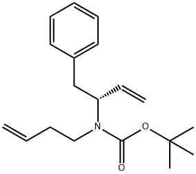 tert-butyl(R)-but-3-en-1-yl(1-phenylbut-3-en-2-yl)carbamate Structure