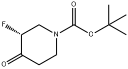 tert-butyl (3R)-3-fluoro-4-oxopiperidine-1-carboxylate 구조식 이미지