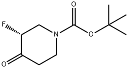 tert-butyl (3R)-3-fluoro-4-oxopiperidine-1-carboxylate Structure