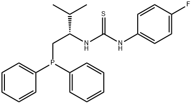 N-[(1S)-1-
[(diphenylphosphino)methyl]-2-methylpropyl]-N'-
(4-fluorophenyl)-Thiourea 구조식 이미지