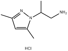 [2-(3,5-dimethyl-1H-pyrazol-1-yl)propyl]amine hydrochloride 구조식 이미지