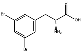 3,5-Dibromo-D-phenylalanine Structure