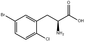 5-Bromo-2-chloro-L-phenylalanine Structure