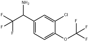 1-[3-CHLORO-4-(TRIFLUOROMETHOXY)PHENYL]-2,2,2-TRIFLUOROETHYLAMINE Structure