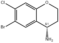 (4S)-6-BROMO-7-CHLOROCHROMANE-4-YLAMINE 구조식 이미지