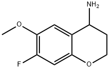 7-FLUORO-6-METHOXY-3,4-DIHYDRO-2H-1-BENZOPYRAN-4-AMINE Structure